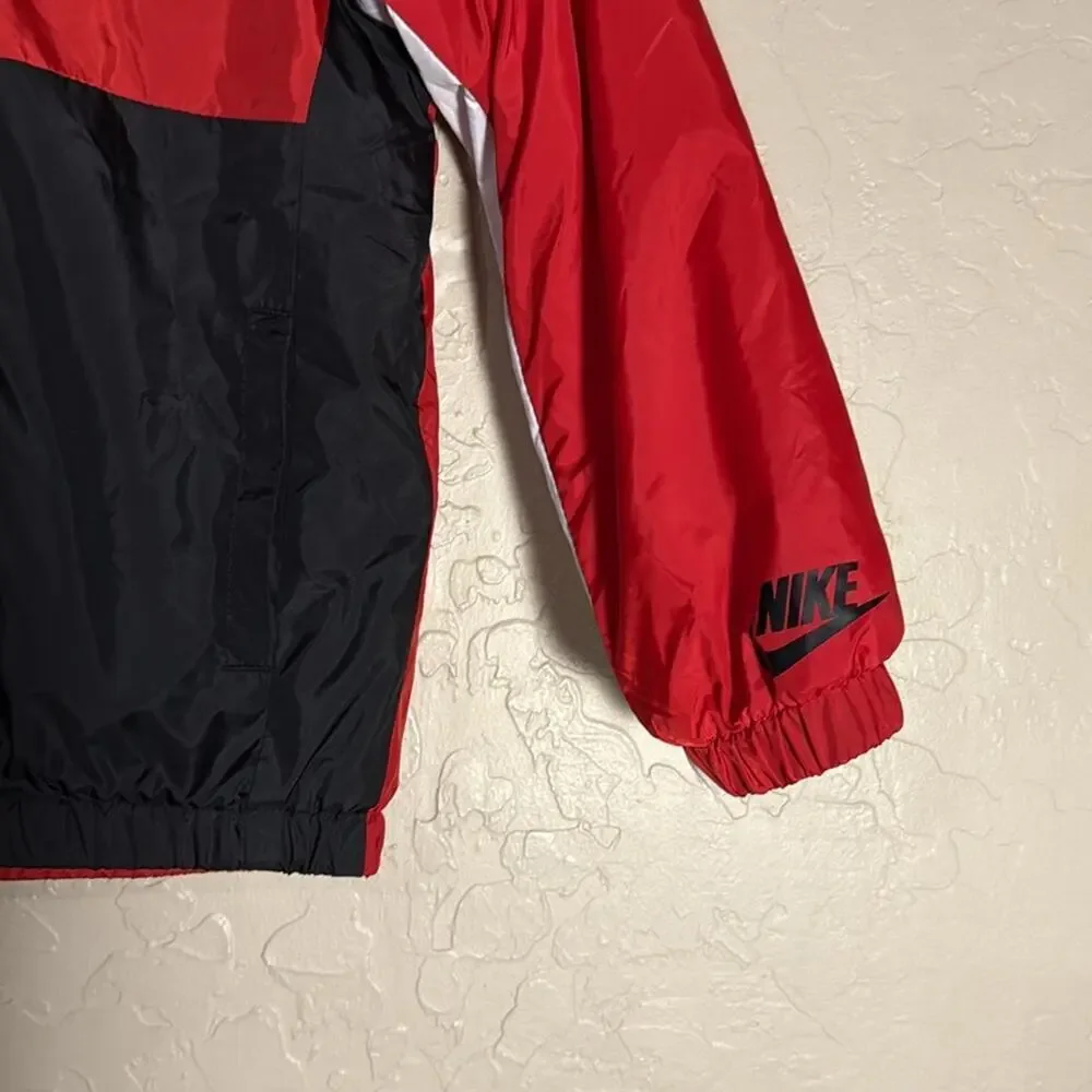 Nike logo fleece lined zip front coat size 6